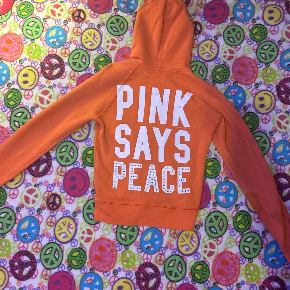 Victoria secret PINK blinged zip up hoodie